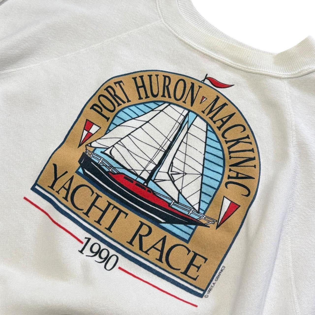 90s Port Huron Mackinac Island Yacht Race Boat Pullover Crewneck Sweater