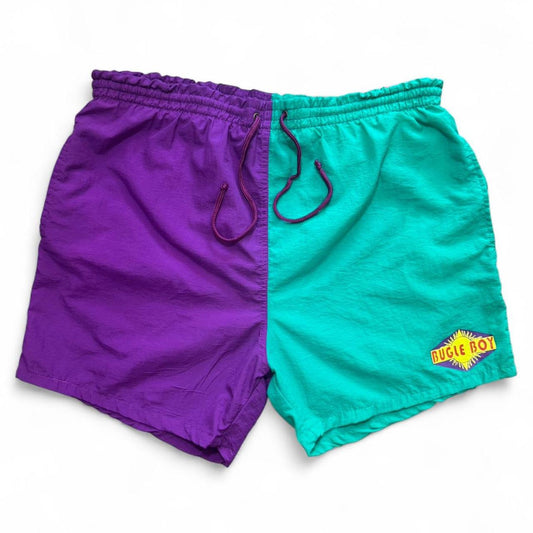 90s Two Tone Bugle Boy Swim Trunks