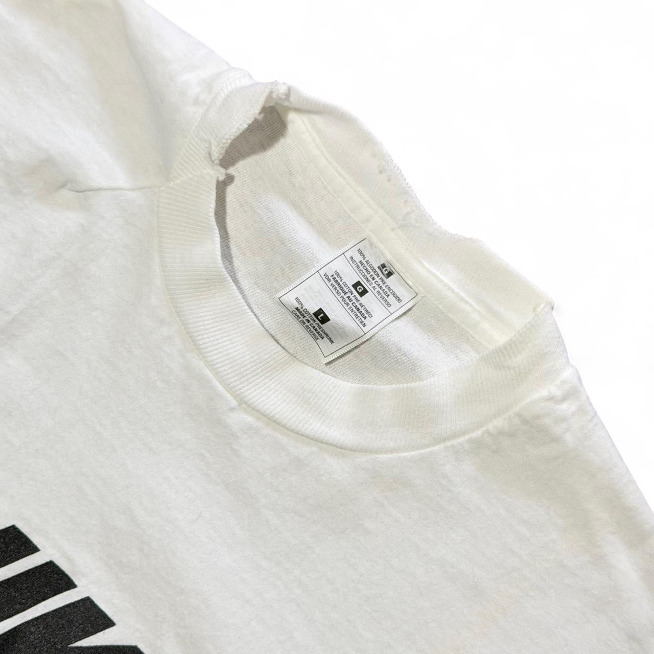 90s Nike Check Spellout Logo Missewn Error Graphic T-shirt