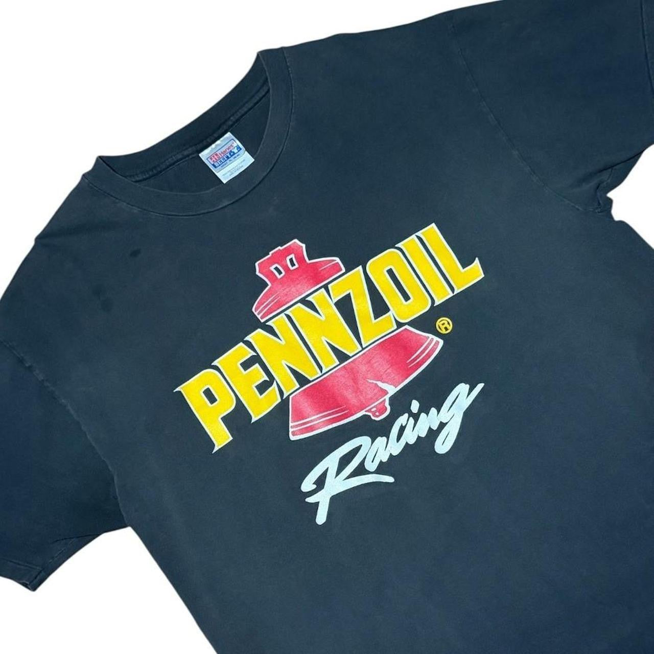 90s Pennzoil Nascar Racing Faded Automotive Mechanic Car Graphic T-Shirt