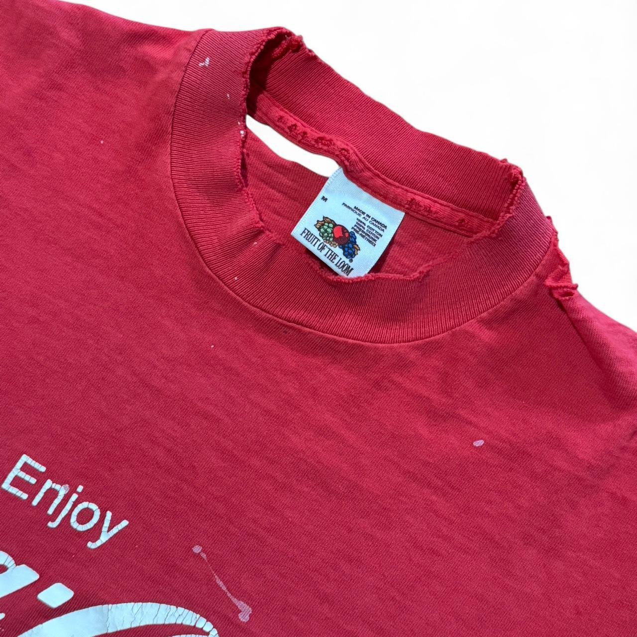 80s Distressed Coca-Cola Spellout Logo Tee