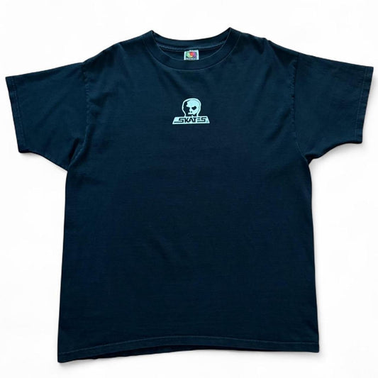 Vintage 90s Skull Skates Skateboard Company Graphic Logo Merch T-shirt