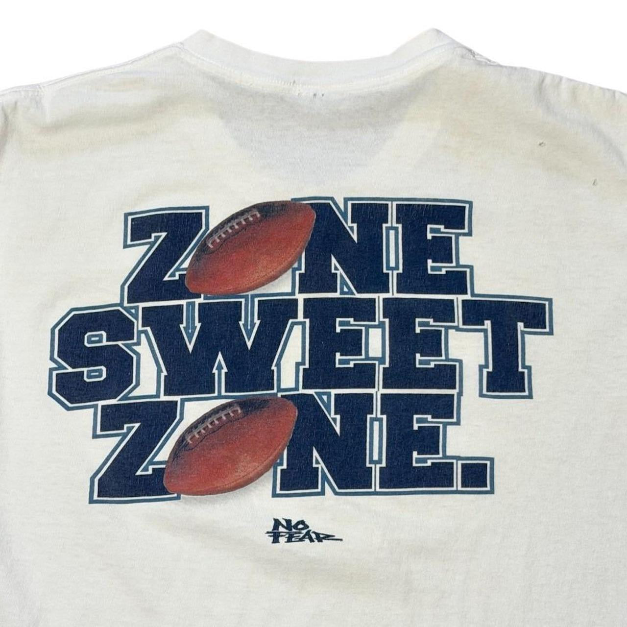 90s No Fear Football Sweet Zone Single Stitch Graphic Sports USA T-Shirt