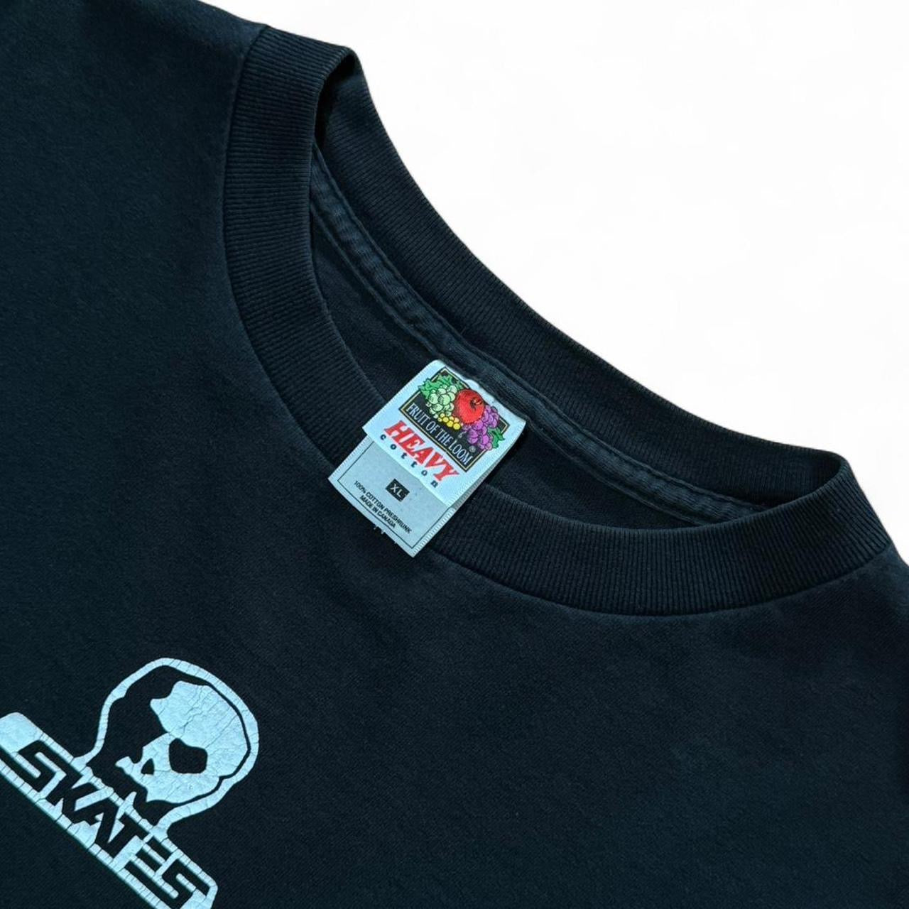 Vintage 90s Skull Skates Skateboard Company Graphic Logo Merch T-shirt