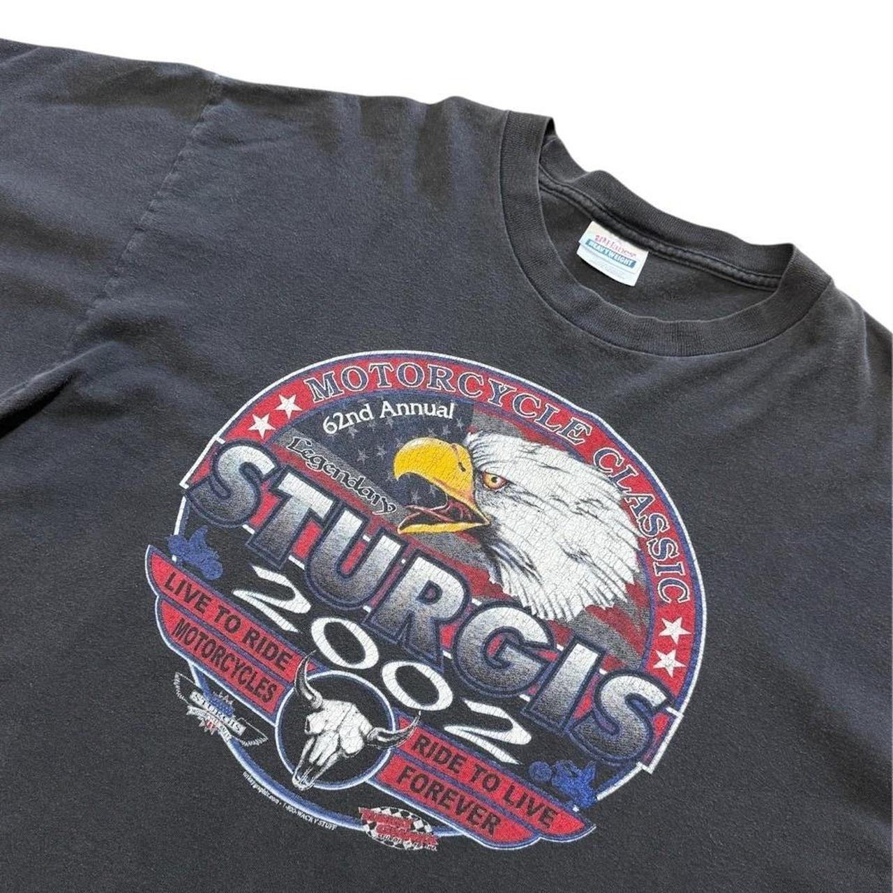 Sturgis 2002 Motorcycle Classic Eagle Biker Motorcycle Graphic T-shirt