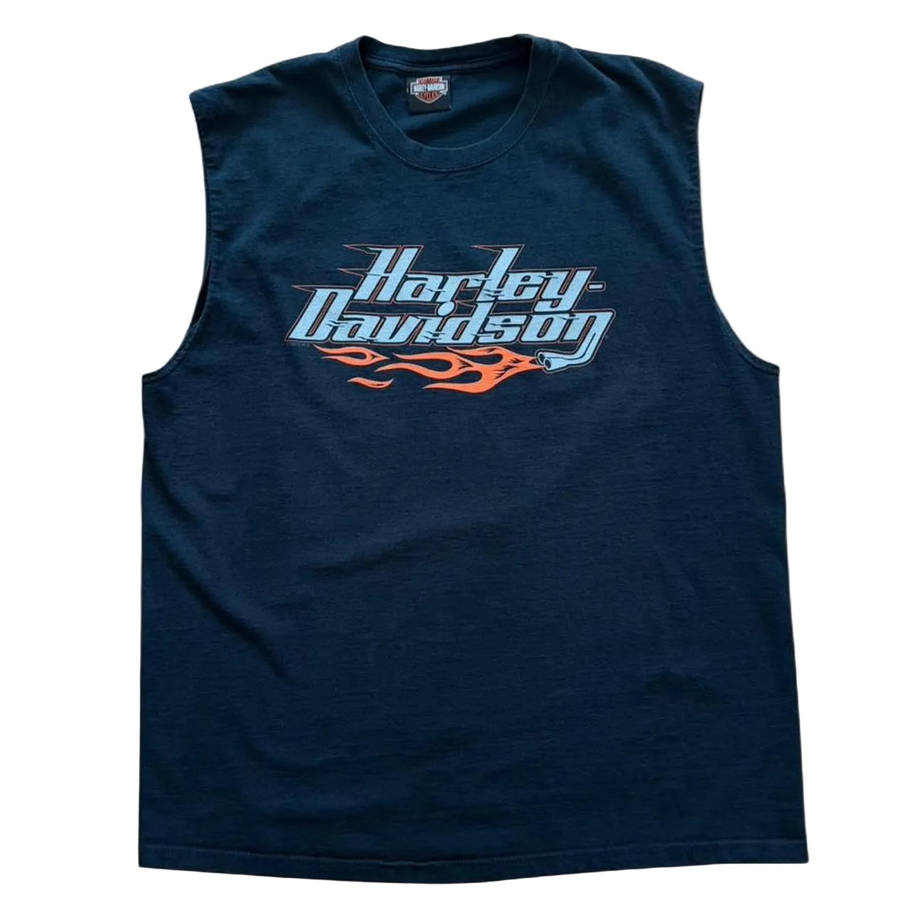 2012 Harley Davidson Motorcycle New York Biker Flame Muscle Tank Top