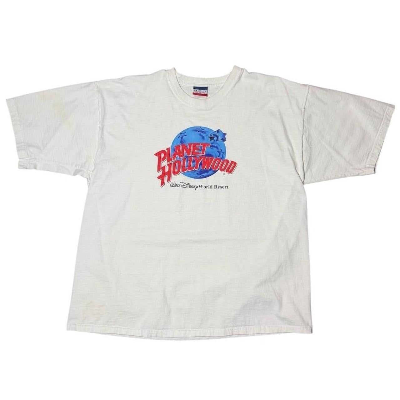 90s Y2K Planet Hollywood Walt Disney World Resort Logo Graphic T-Shirt