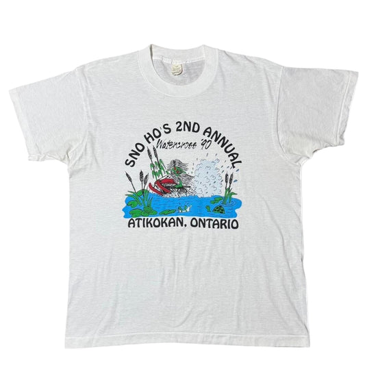 1990 Sno Hos 2nd Annual Watercross Event Atikokan Ontario Frog Tee
