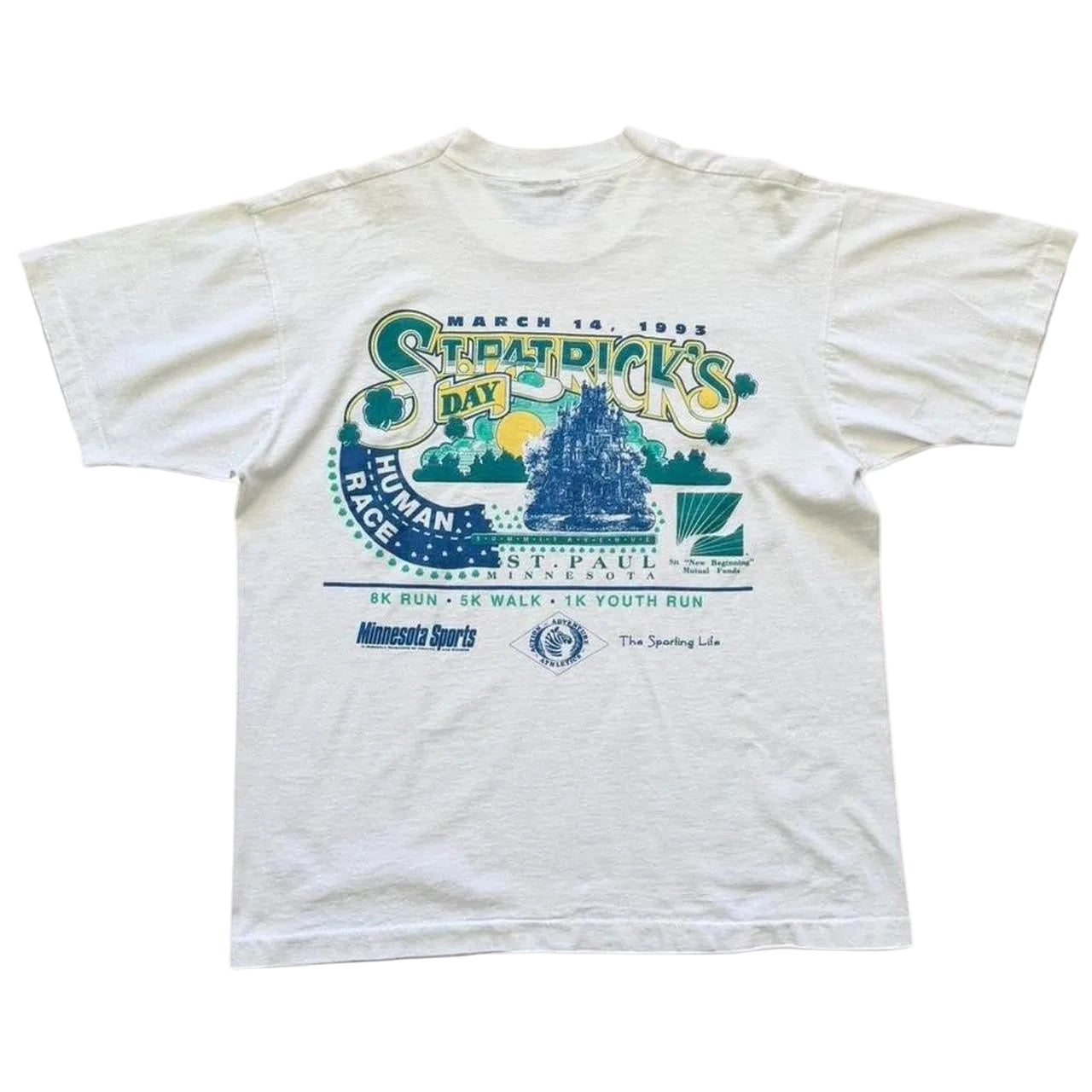 Vintage 90s Irish St. Patrick’s Day Minnesota Running Race Marathon T-shirt