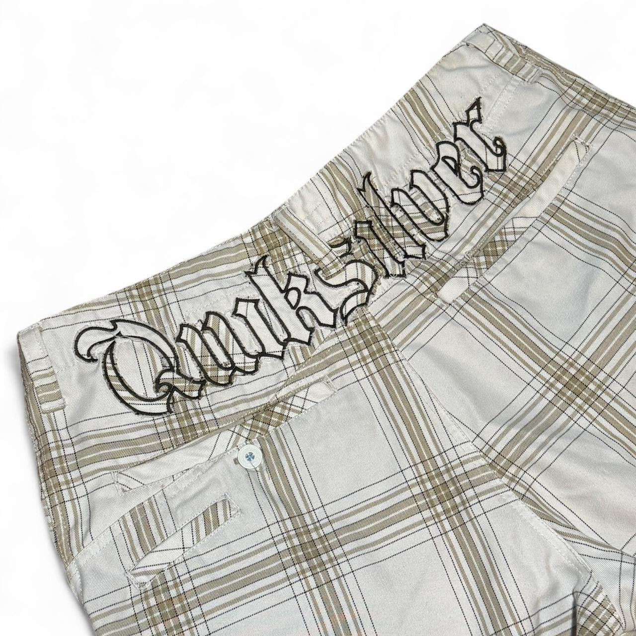 Quiksilver Y2K Plaid Skater Surf Board Shorts