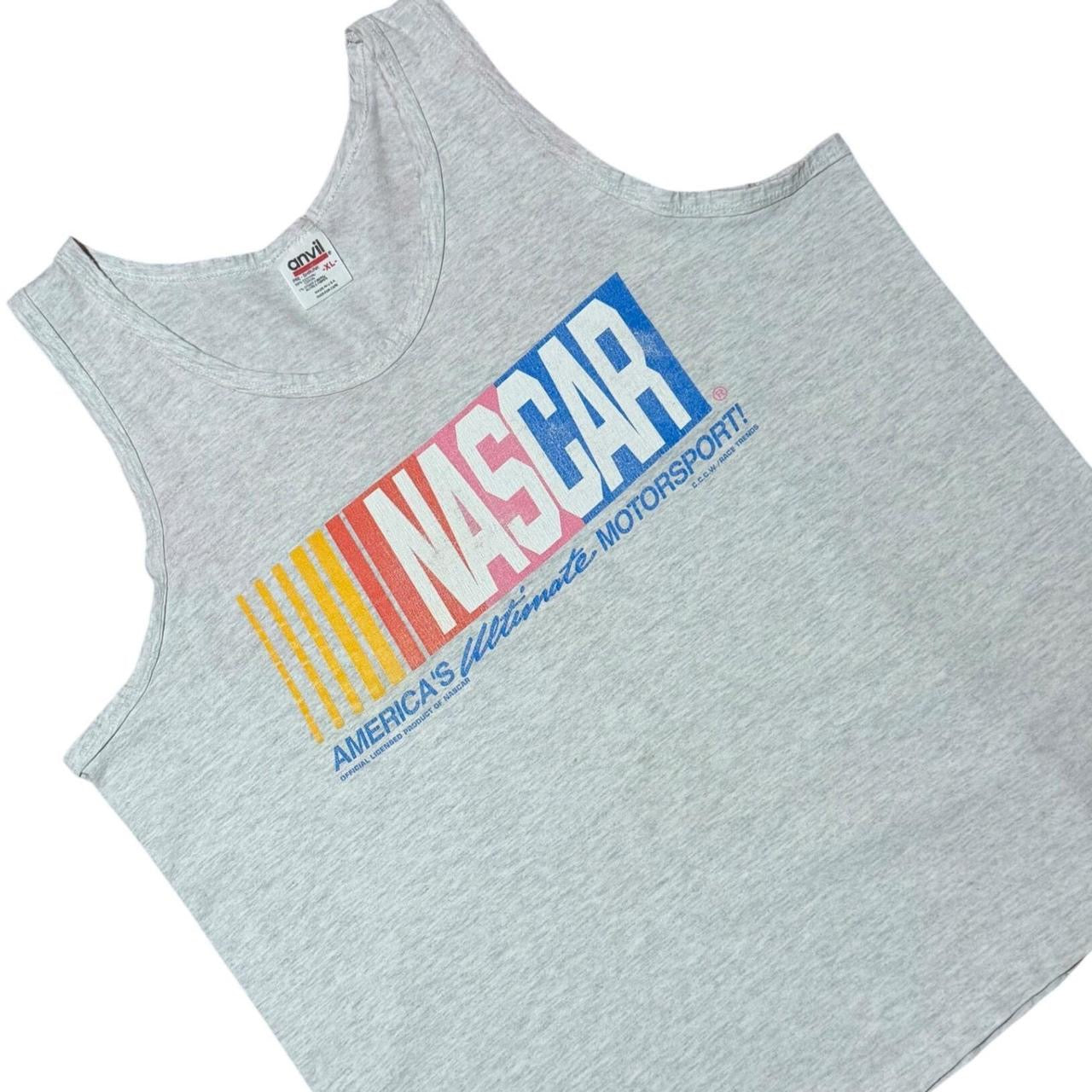 90s Nascar Racing Auto Cars Graphic Muscle Tank Top Classic Logo T-shirt