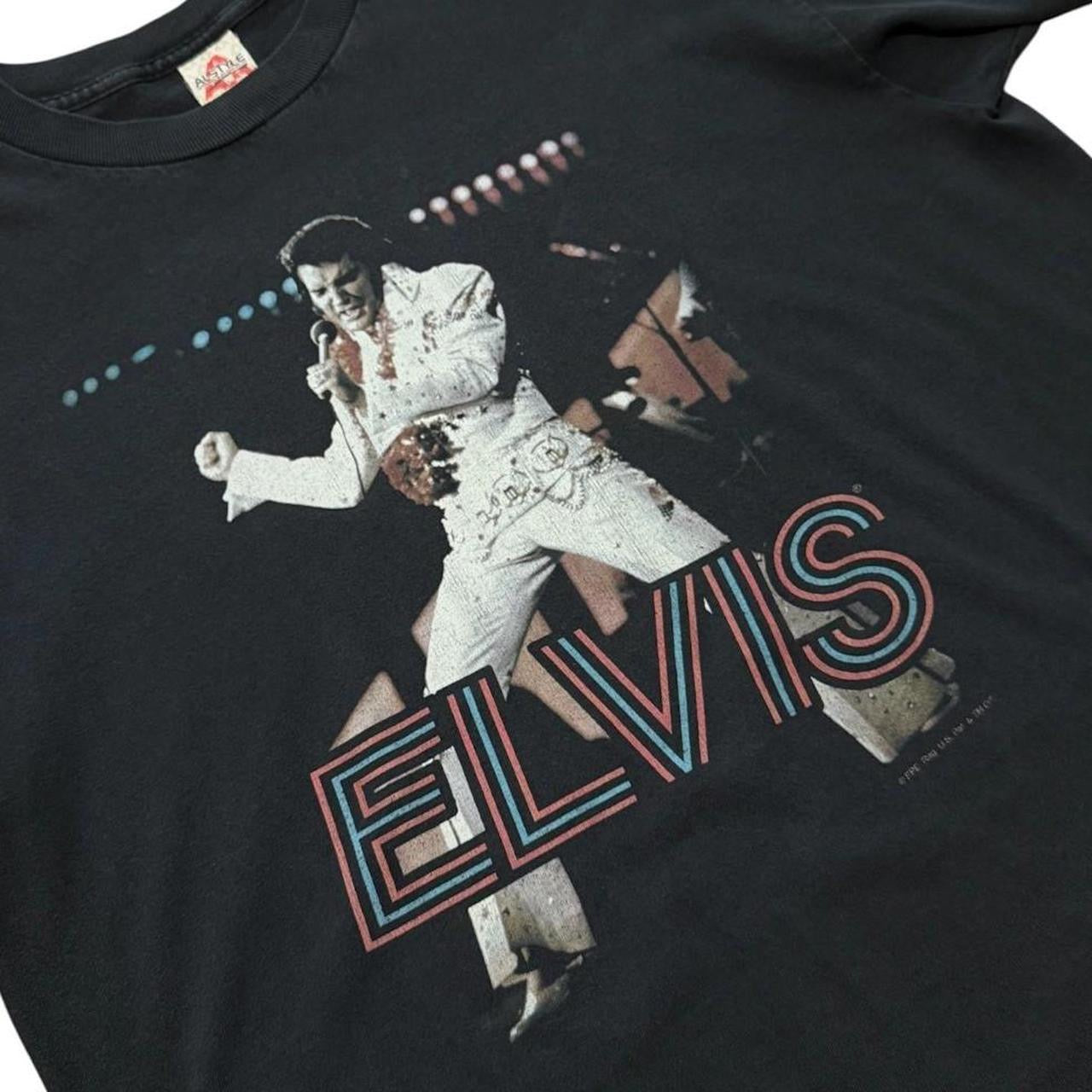 Y2K Elvis Presley King of Rock Music Band Concert Merch Graphic T-shirt