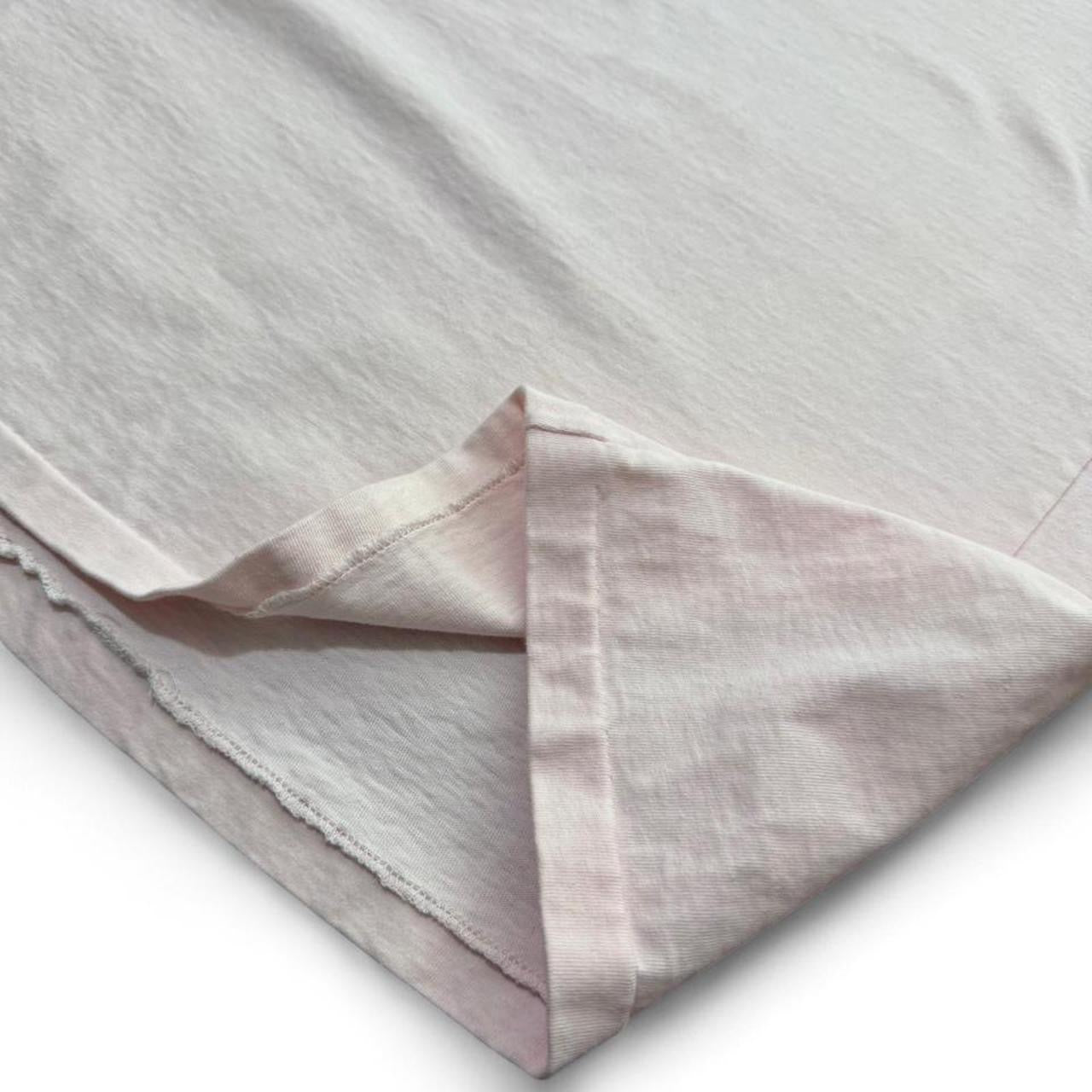 90s Light Baby Pink Hot Cotton Basic Plain Single Stitch Casual T-shirt