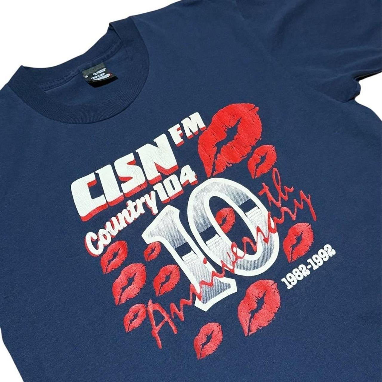 90s CISN FM Country Music Radio Station Anniversary Promo Merch T-shirt