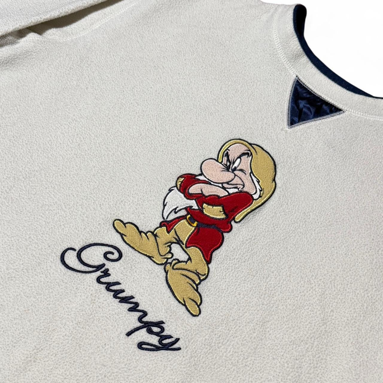 Y2K Disney Grumpy Snow White Embroidered Fleece Crewneck