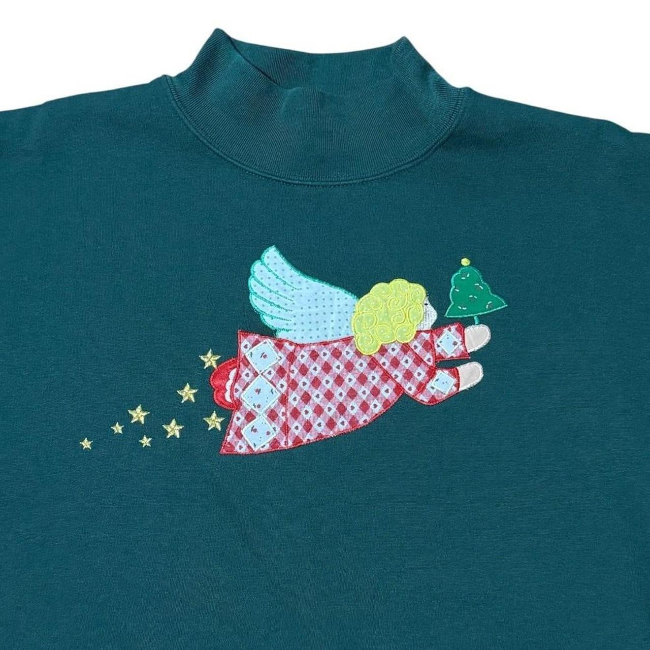 90s Christmas Angel Cute Festive Holidays Cottage Art Pullover Crewneck