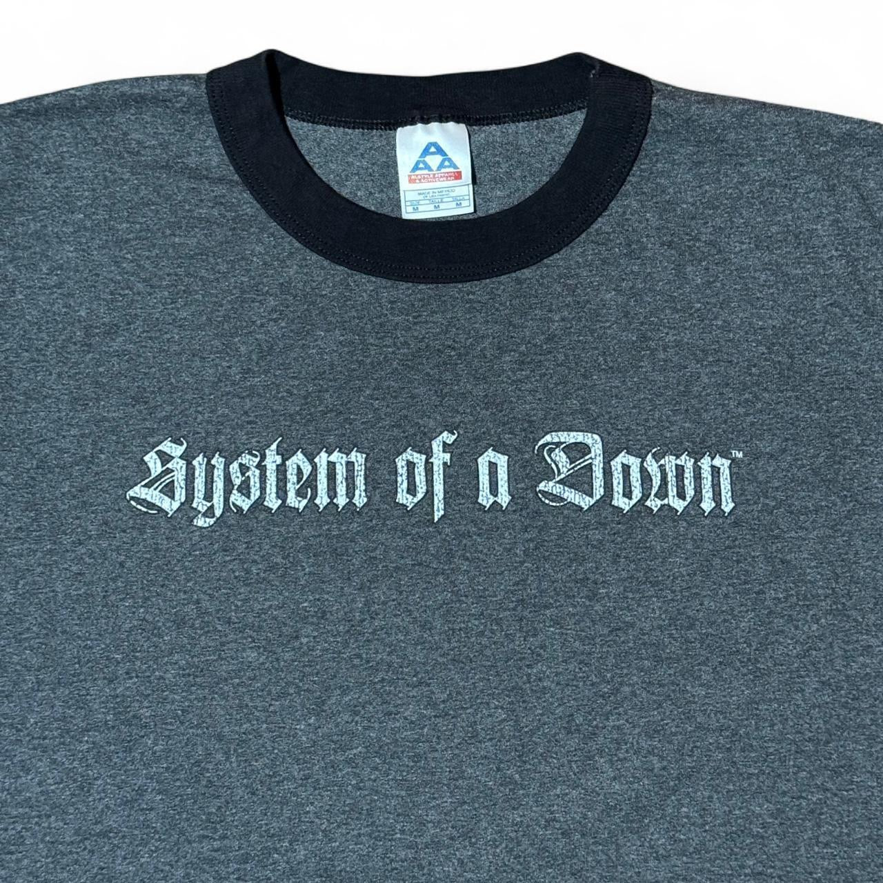 Vintage Y2K System of a Down Metal Rock Band Merch Tour Ringer T-shirt