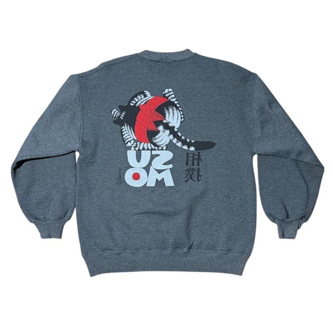 80s Hawaii Cat Sumo B Kliban Art Graphic Pullover Crazy Shirts Sweater