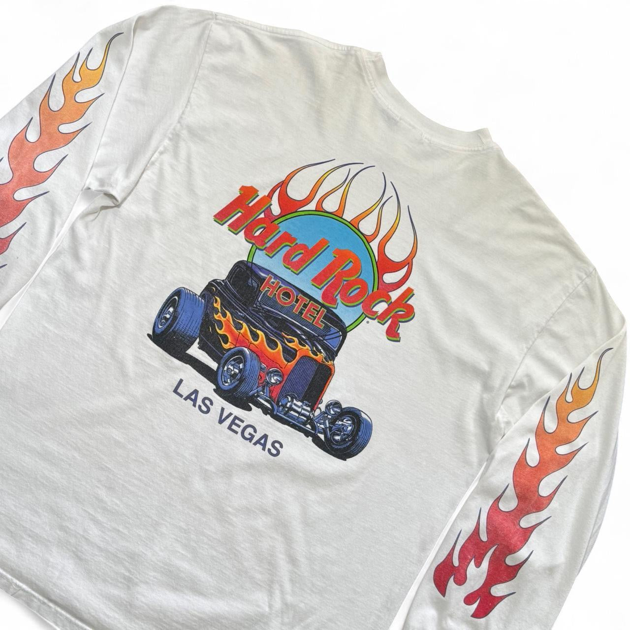 90s Hard Rock Cafe Las Vegas Hot Rod Flames Long Sleeve Shirt