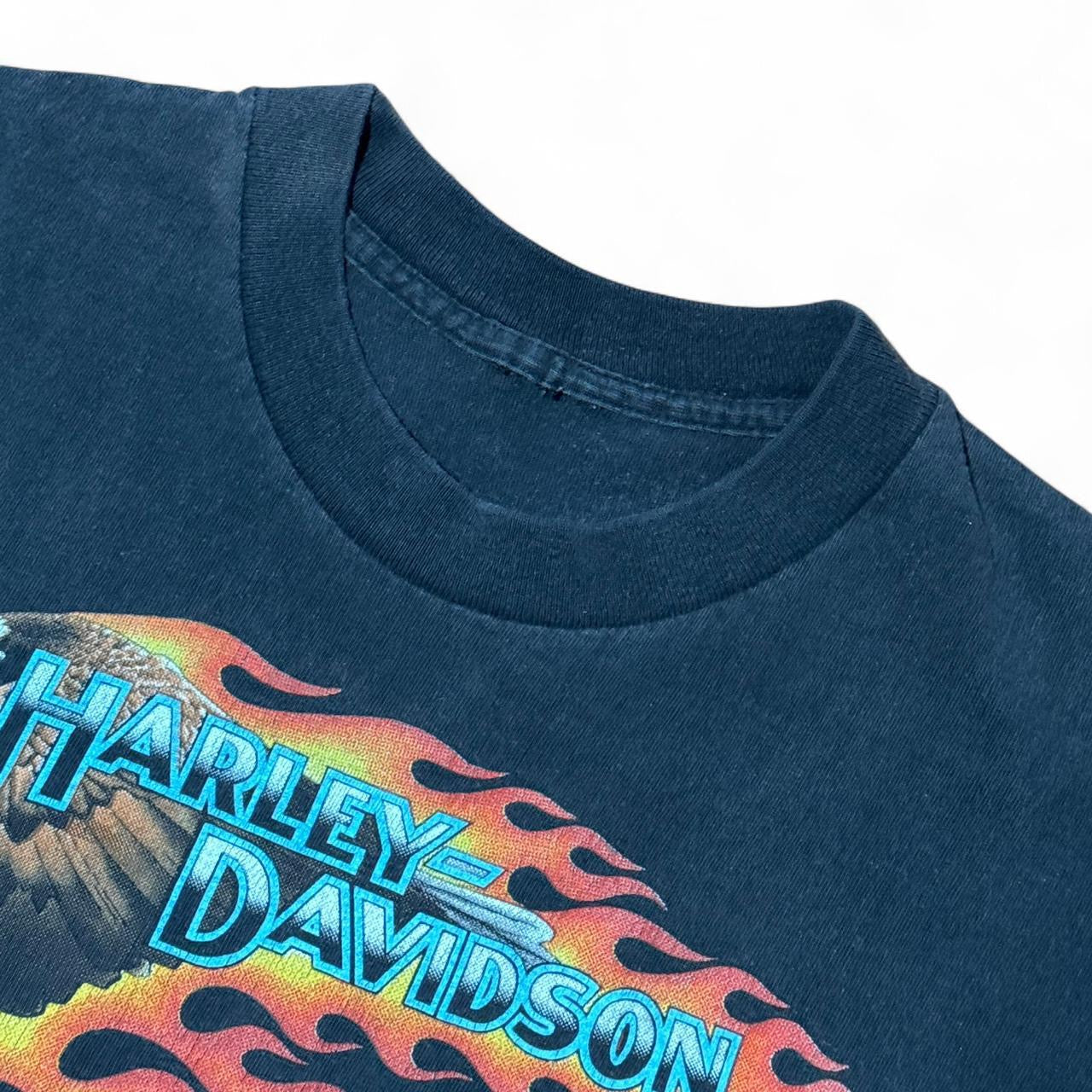 1989 Flaming Eagle Faded Harley Davidson Biker Tee
