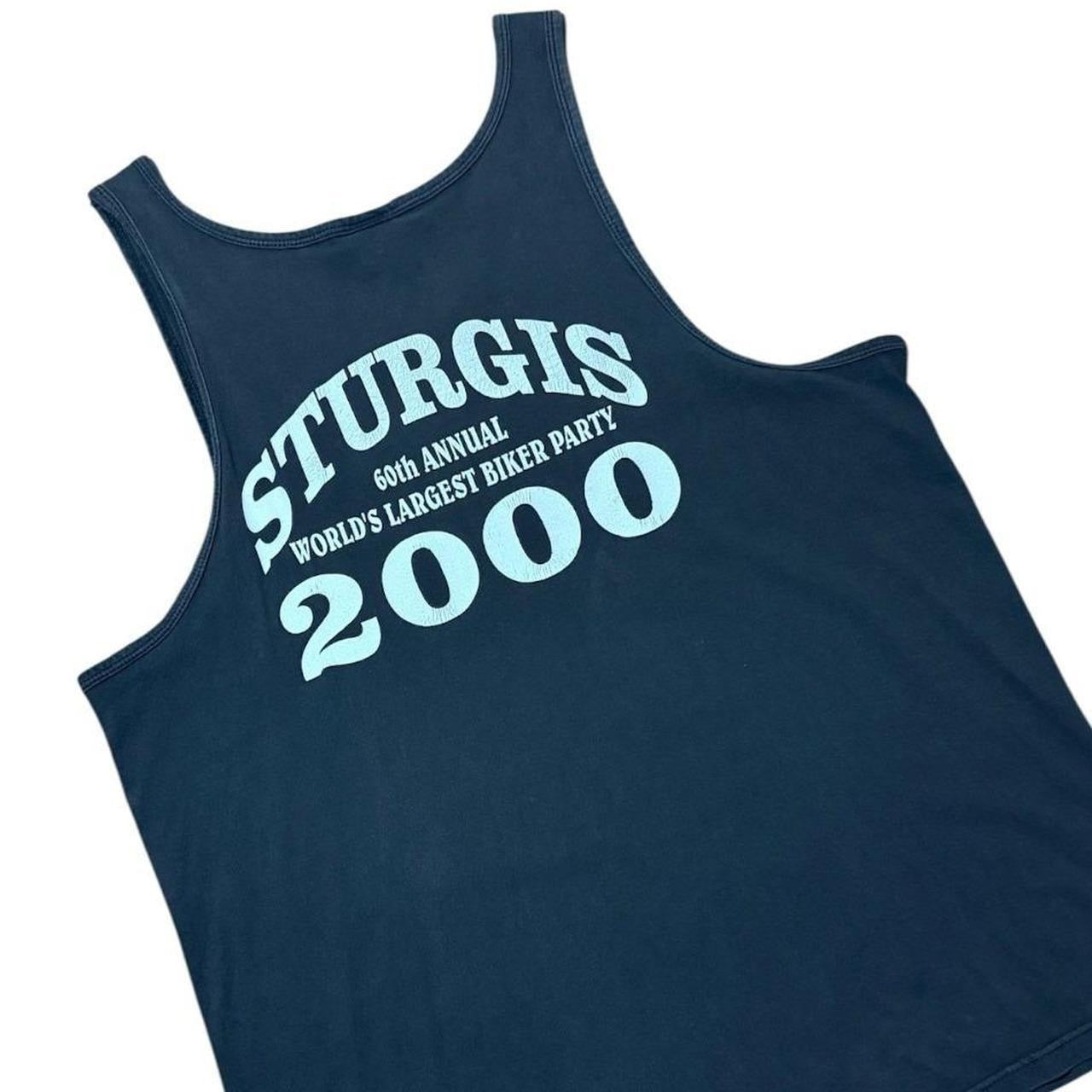 Y2K WCW Sturgis Annual Biker Rally USA Eagle Art Motorcycle Tank Shirt