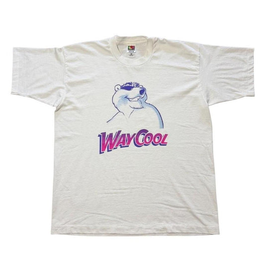 90s Way Cool Icee Drink Polar Bear Promotional Art Graphic Merch T-shirt