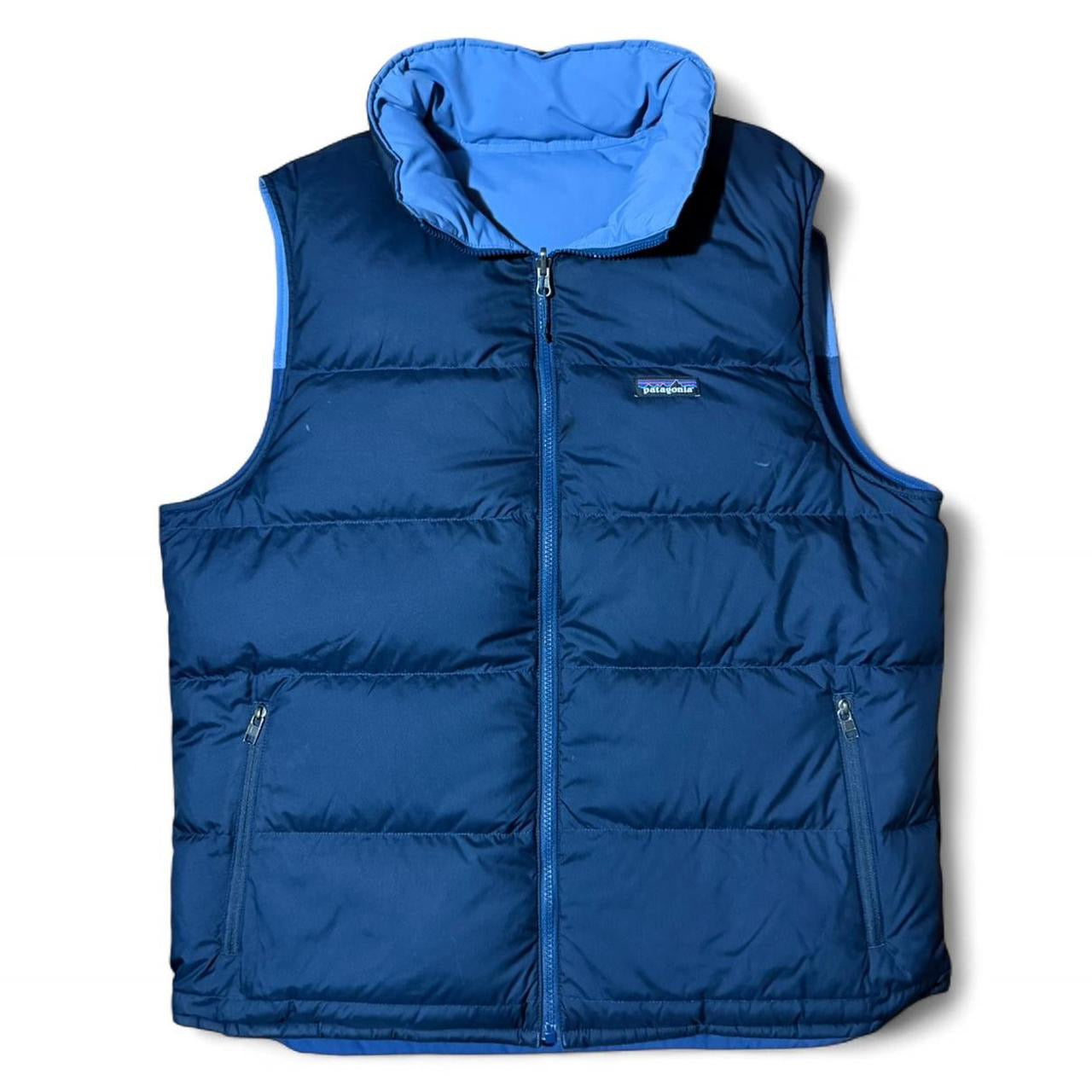 Vintage 90s Reversible Navy Blue Bivy Patagonia Down Puffer Vest
