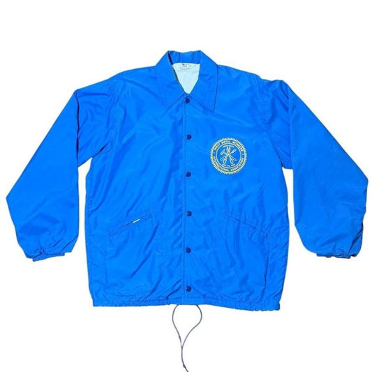 80s Sheet Metal Workers Local Union 268 Coaches Snap Button Nylon Jacket