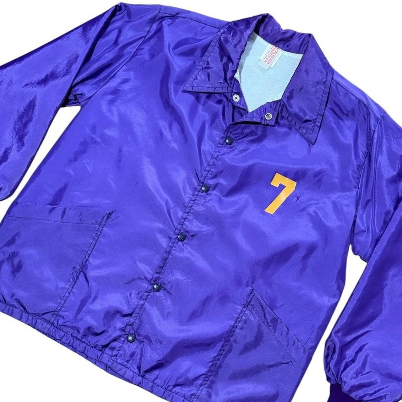 70s Nicklasson Athletic Purple Mohawk Baseball Coaches Sport Snap Jacket