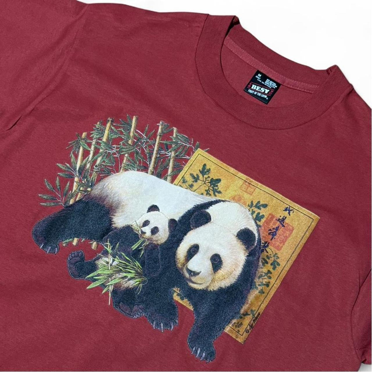 90s Cute Panda Bamboo Animal Nature Graphic Single Stitch T-Shirt