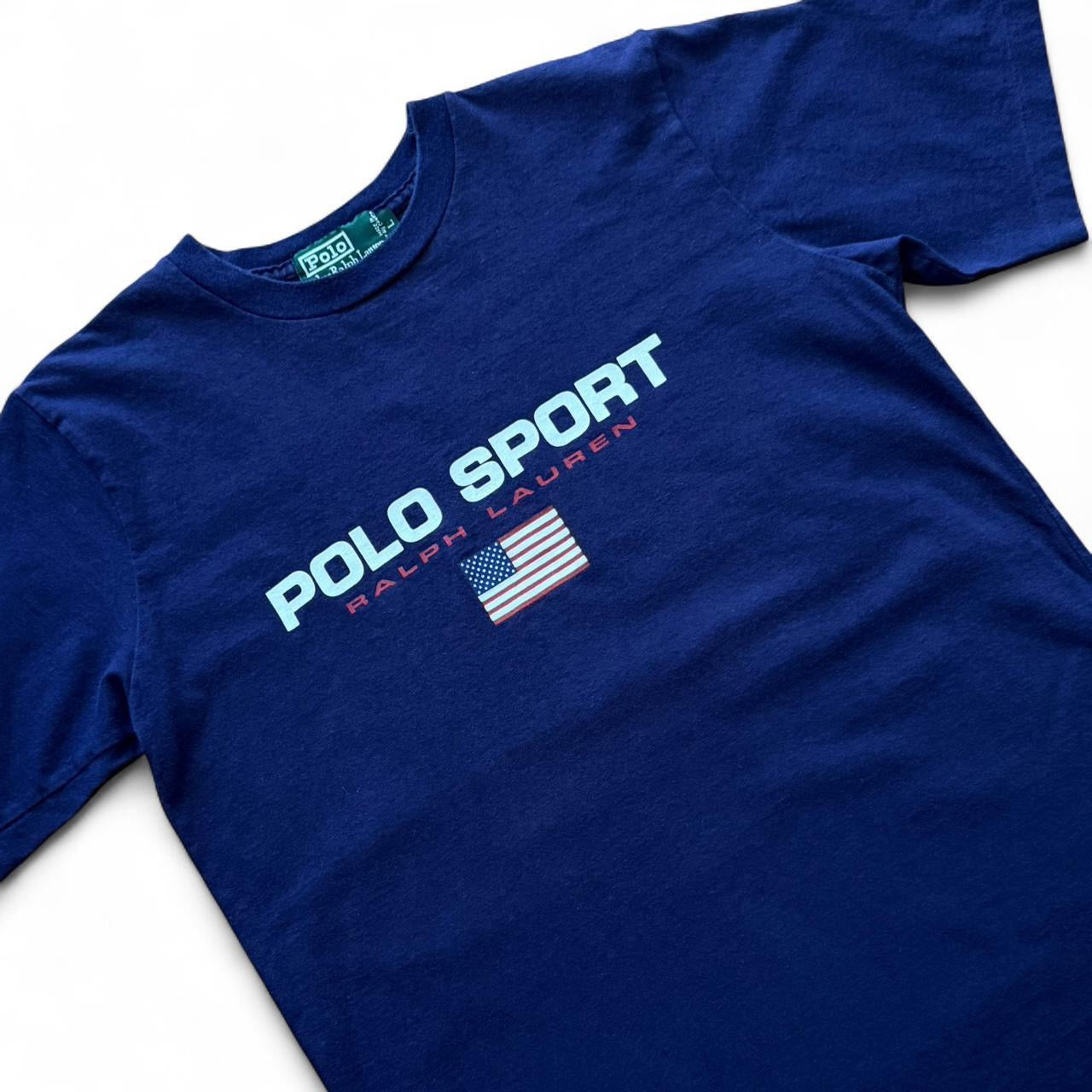 Vintage 90s Ralph Lauren Polo USA Sport Navy Blue T-shirt