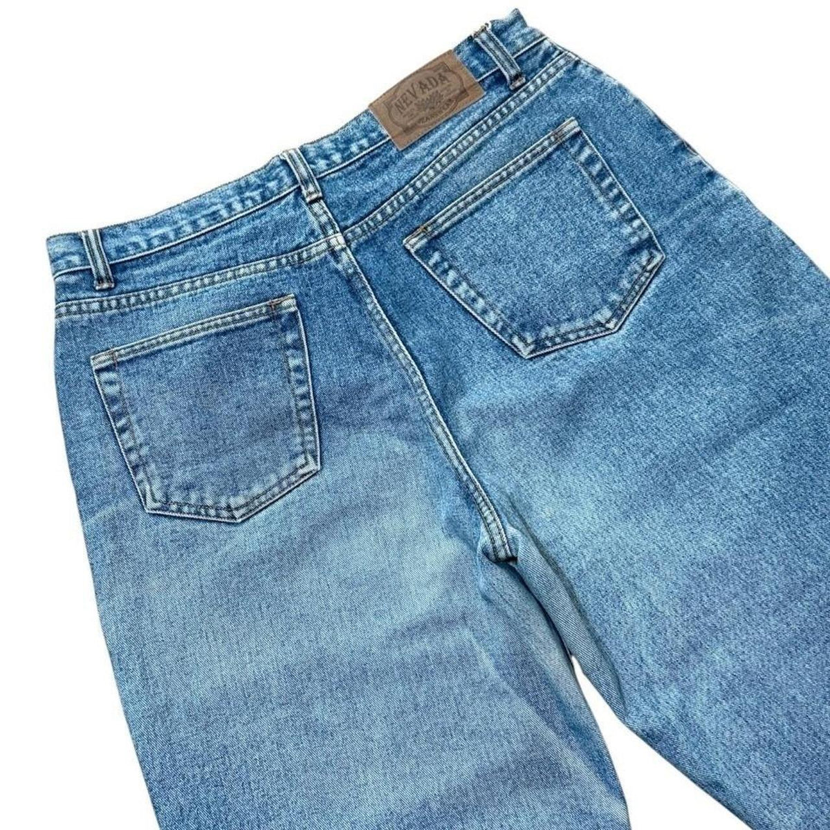90s Nevada Jeans Mens Straight Leg Blue Wash Denim Jeans 33" Faded Pants