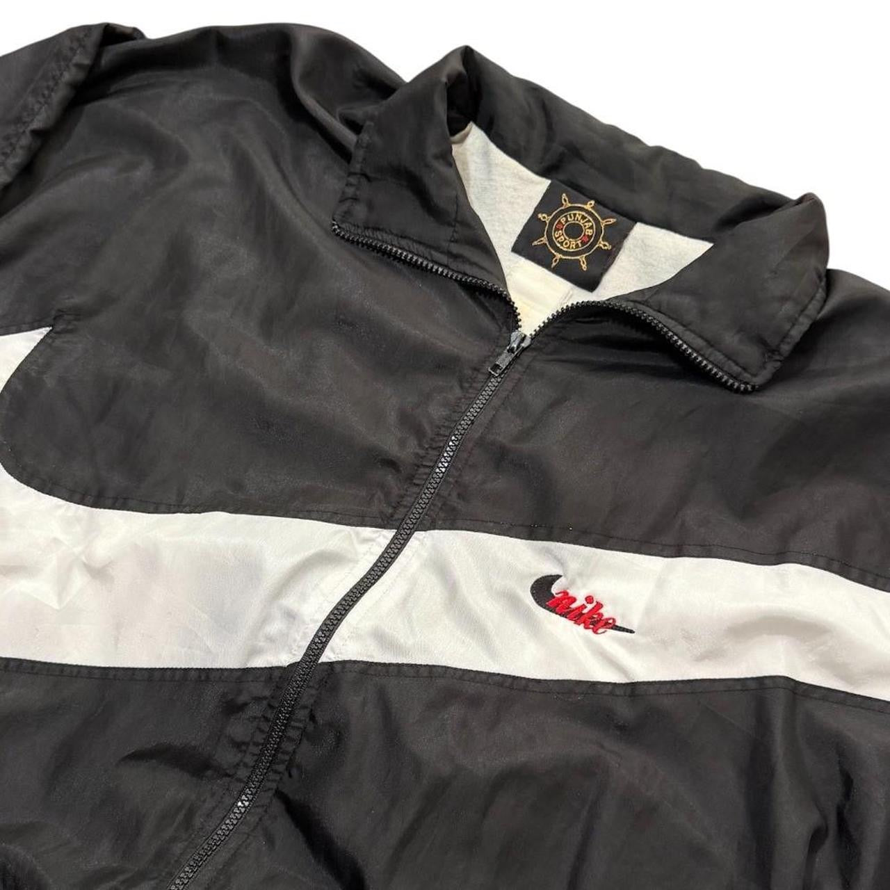 90s Y2K Nike Boot Big Swoosh Spellout Logo Full Zip Windbreaker Jacket
