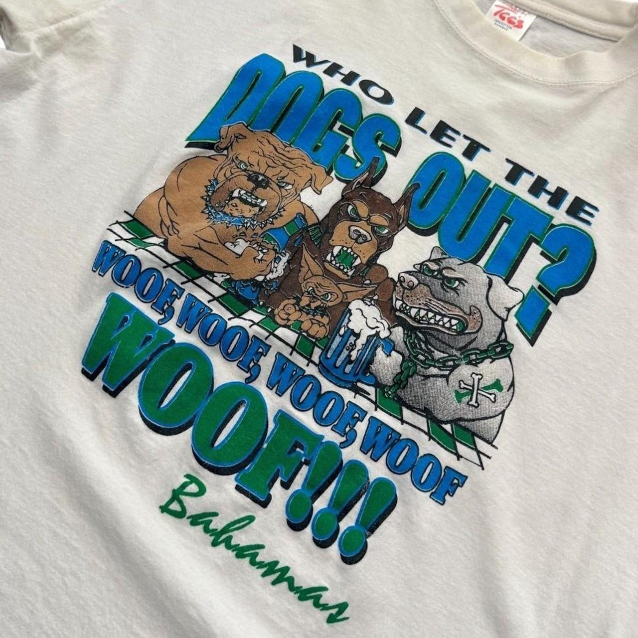 90s Who Let The Dogs Out Bahamas Funny Dog Animal Puppy Graphic T-shirt