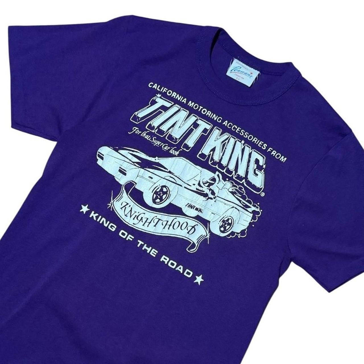 80s Tint King California Motors Racing Car Auto Mechanic Graphic T-shirt