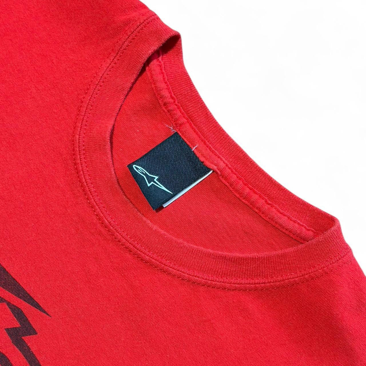 Y2K Alpinestars Snowboarding Sports Red Graphic Logo T-shirt