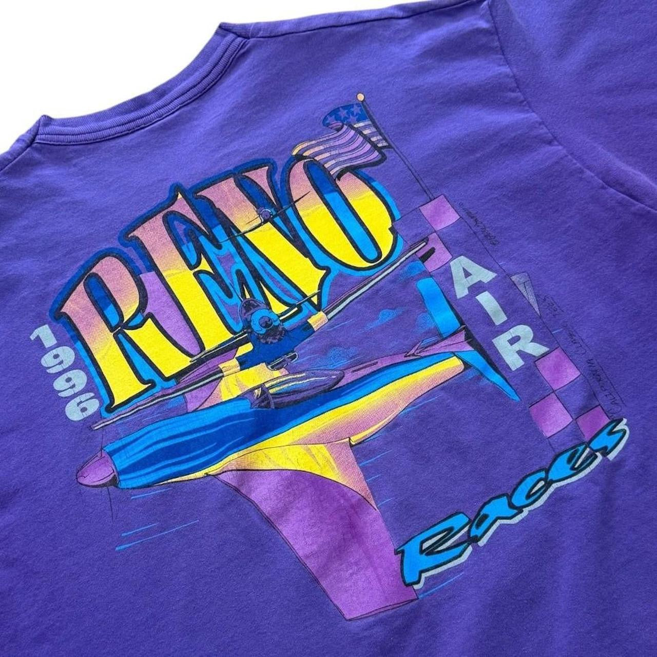 90s Reno Air Races Airplane Pilot Jet Graphic Souvenir T-Shirt