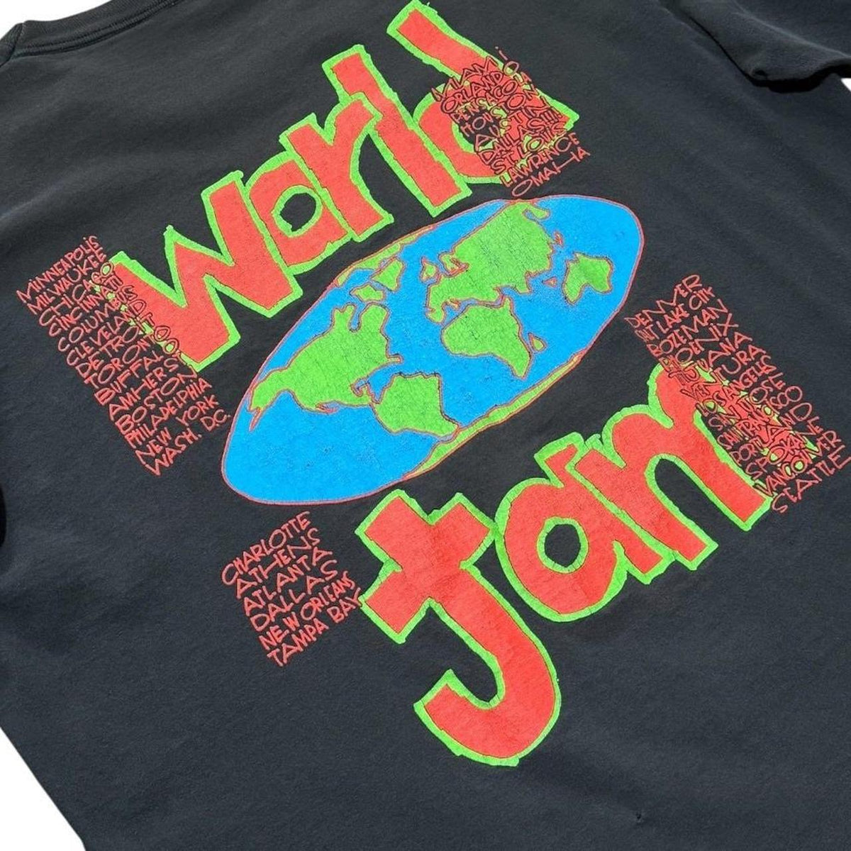 92 Pearl Jam US Tour World Jam Long Sleeve Concert Graphic Band T-shirt