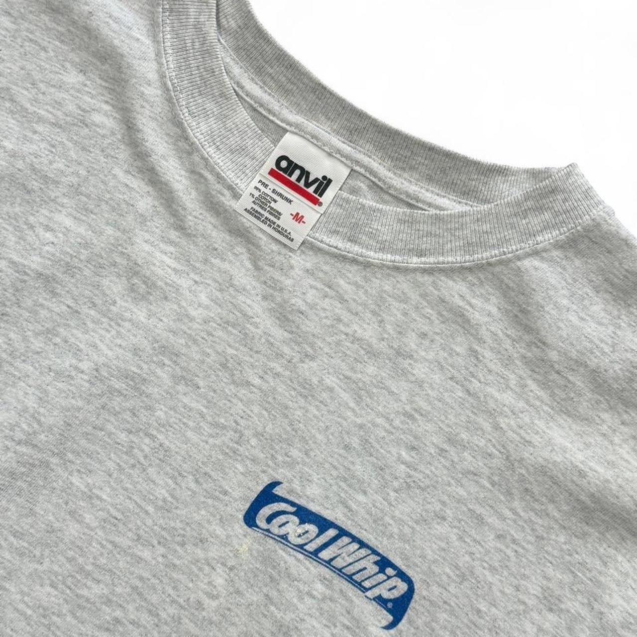 90s Cool Whip Logo Grey Promo Chest Graphic Long Sleeve Shirt