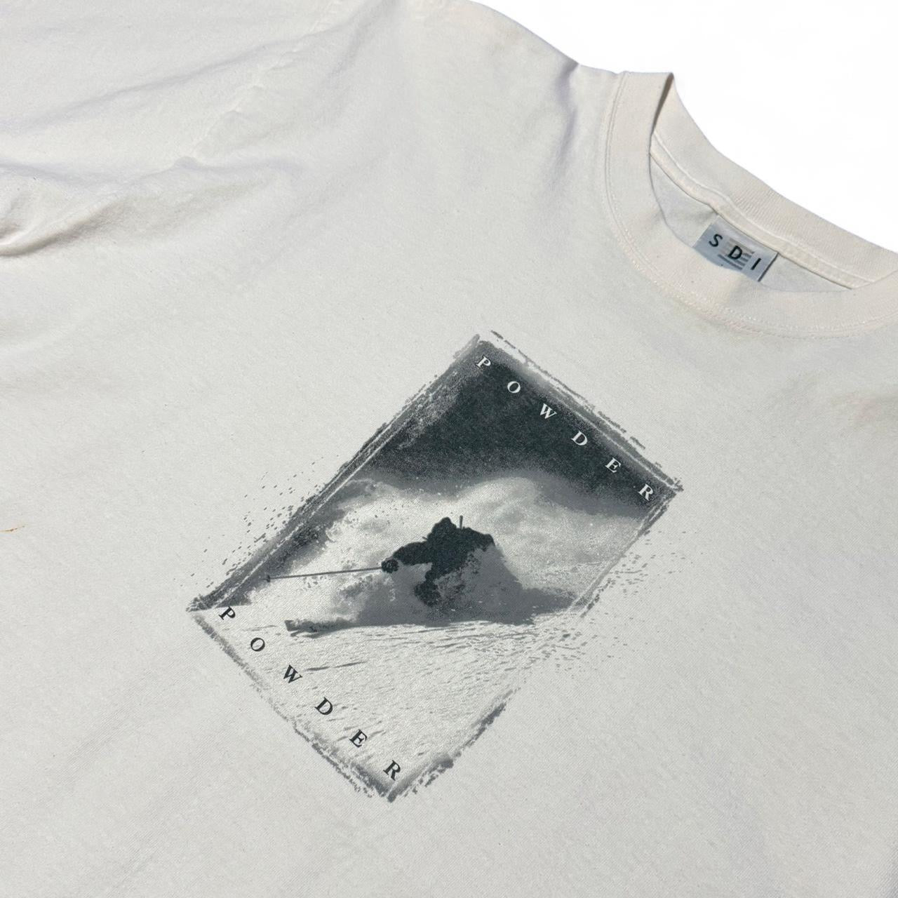 Vintage 90s Powder Snowboard Aspen Outdoors Nature Snow T-shirt