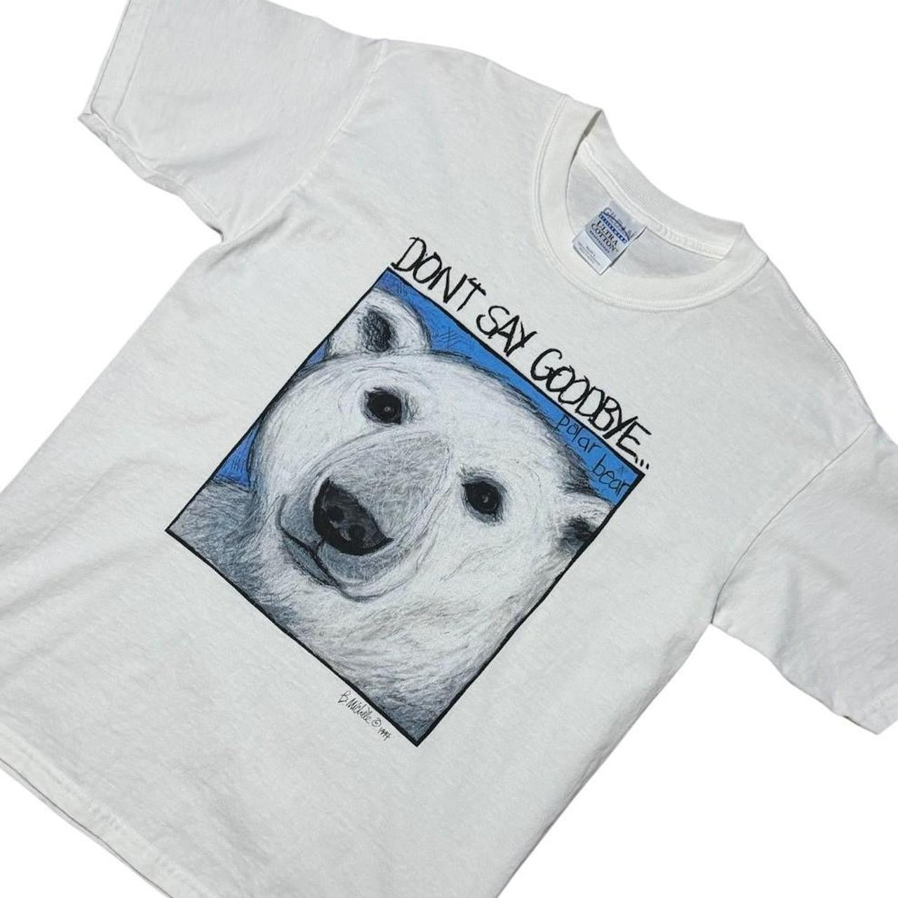 90s B Michelle Polar Bear Dont Say Goodbye Animal Nature Art T-Shirt