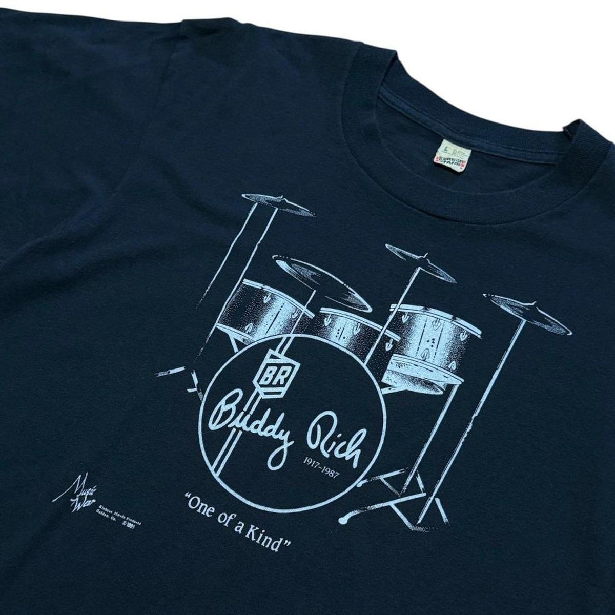 1991 Buddy Rich Jazz Drummer Musician Zildjian Memorial Concert T-shirt