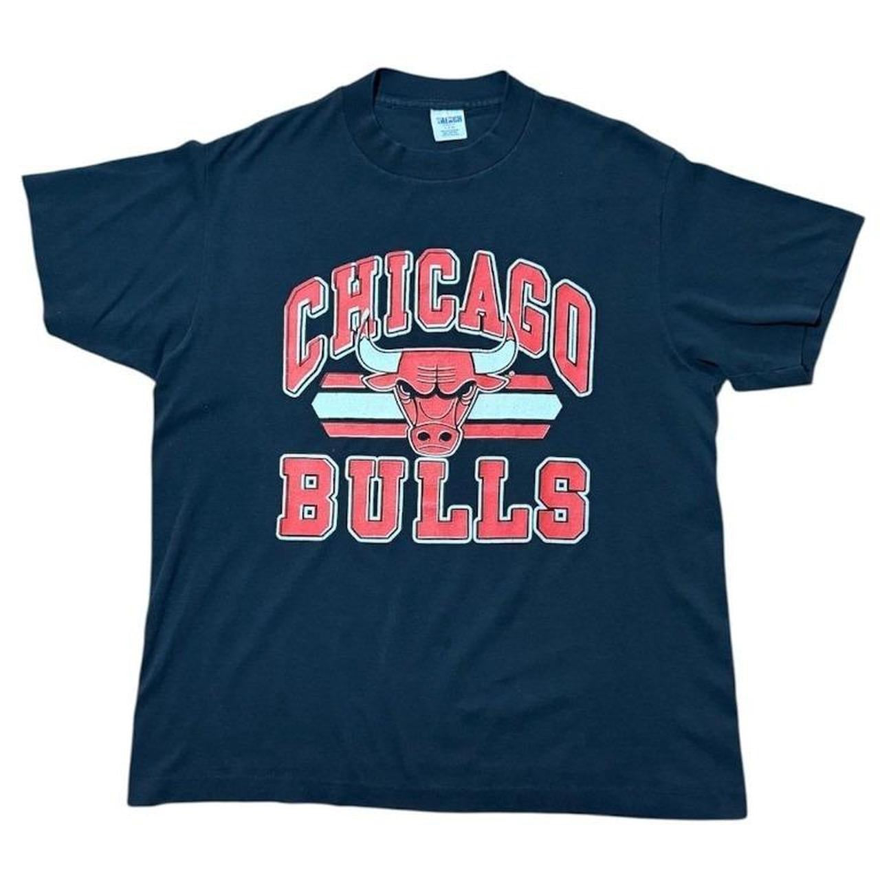 80s Chicago Bulls NBA Basketball Trench Sports USA Graphic T-shirt