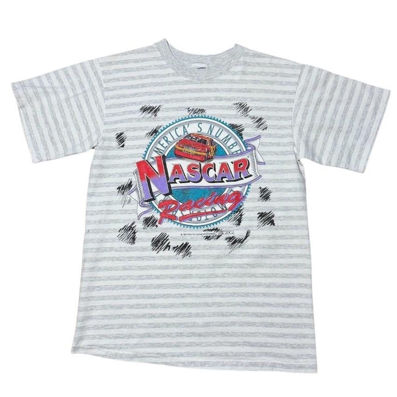 90s NASCAR Racing Stripe Single Stitch USA Retro Car Art Graphic T-shirt