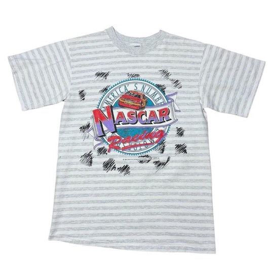 90s NASCAR Racing Stripe Single Stitch USA Retro Car Art Graphic T-shirt
