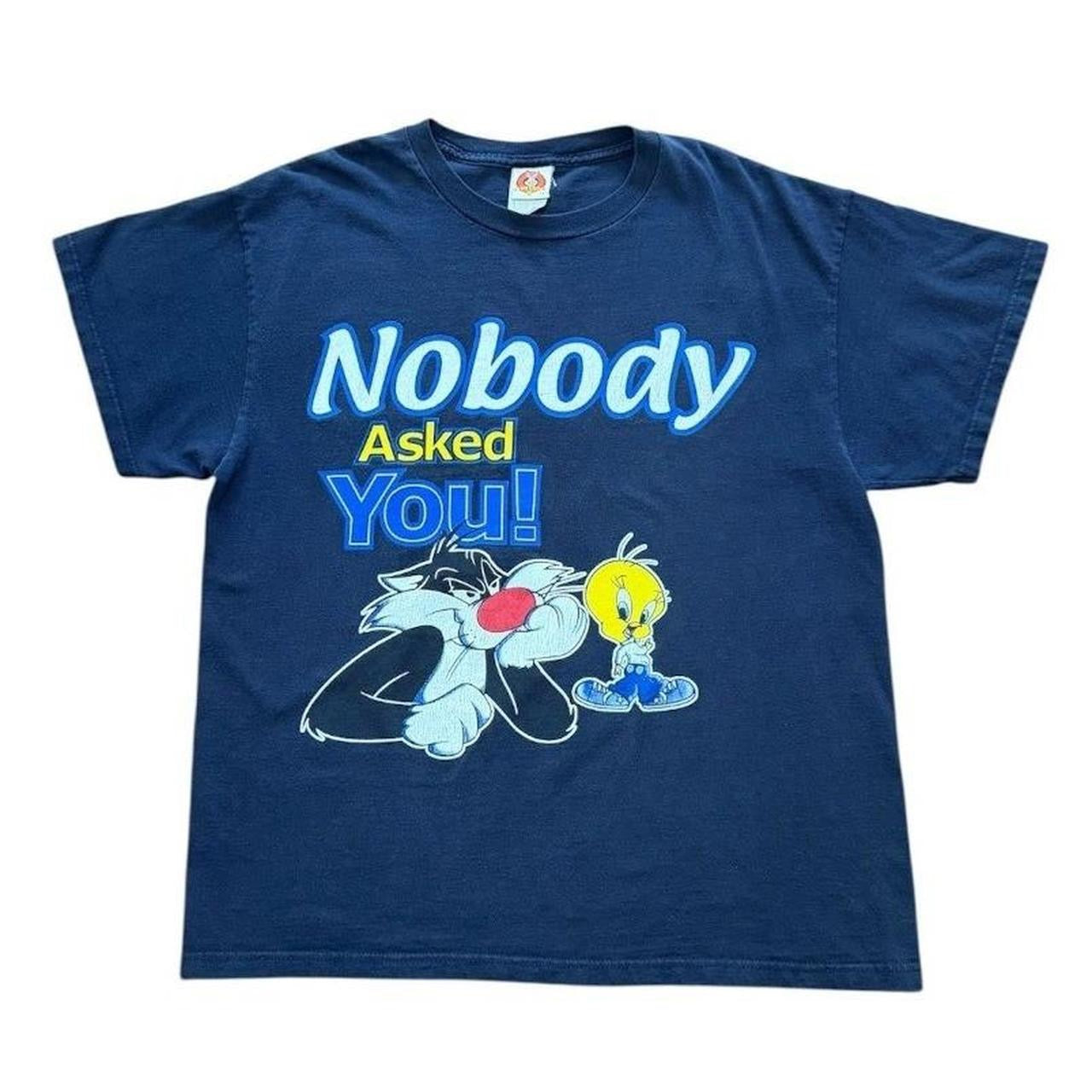 90s Y2K Looney Tunes Sylvester Tweety Nobody Asked You Graphic T-shirt