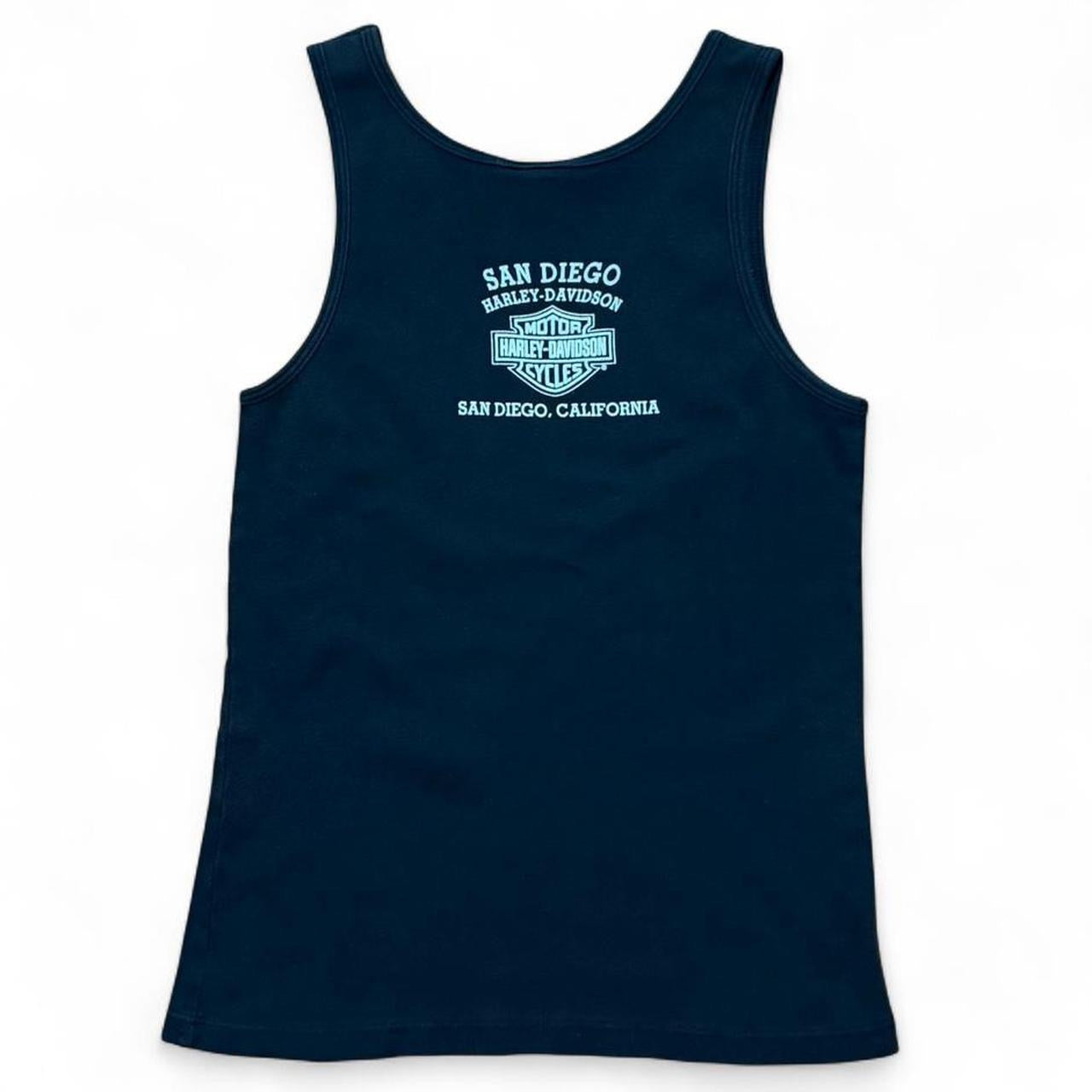Y2K Harley Davidson Motorcycle Butterfly Sparkle Biker Tank Top