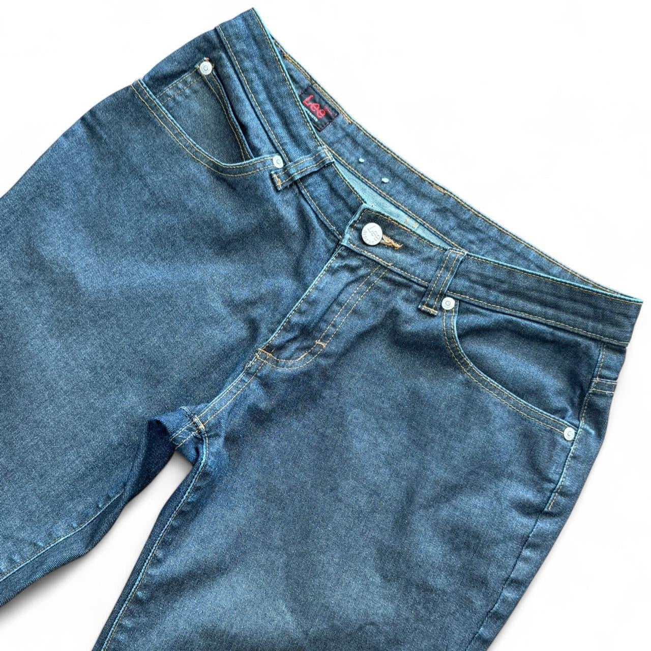 Vintage Lee Dark Blue Wash Waxed Canvas Denim Red Tag Prestige Jeans