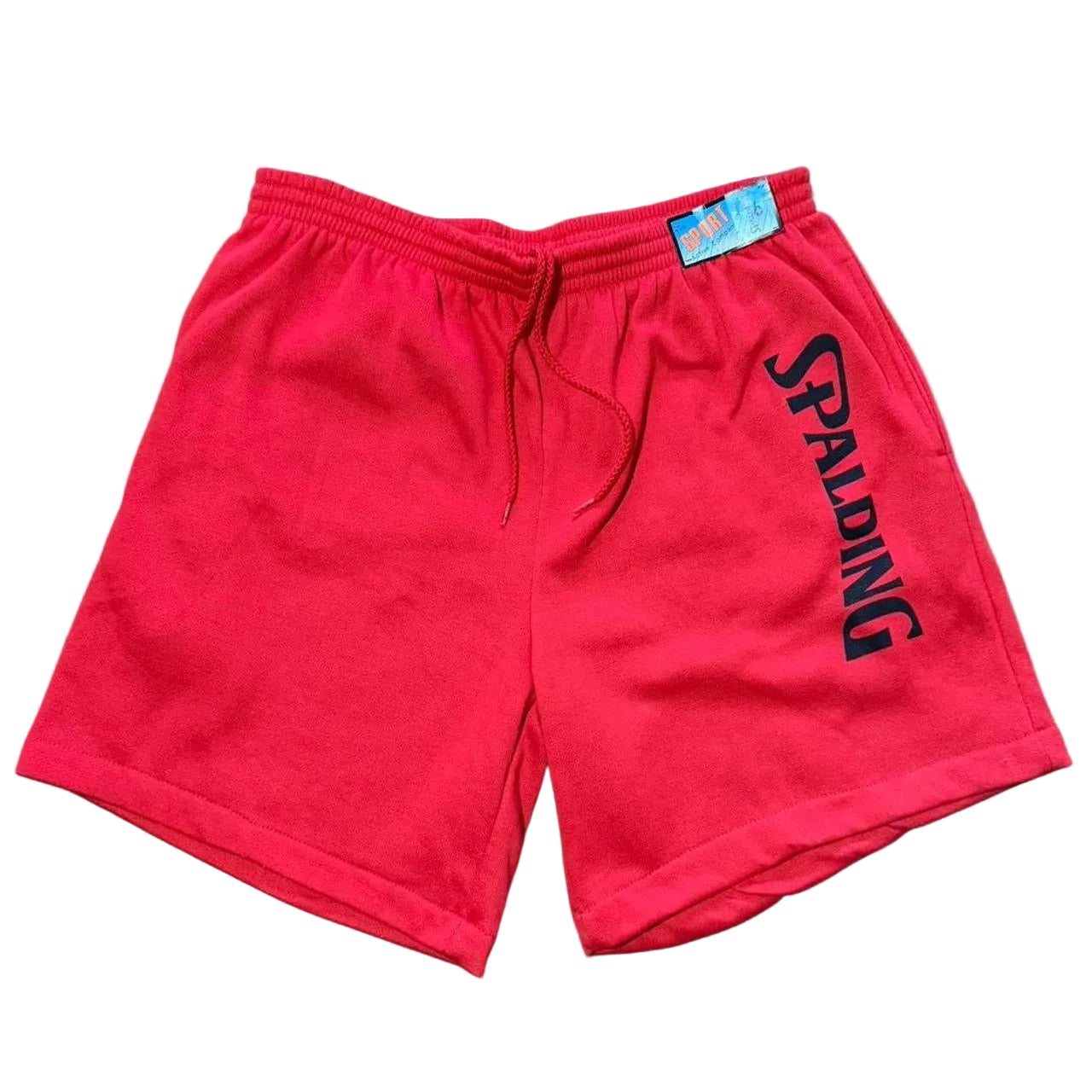 Vintage Deadstock NWT Spalding Sport Retro Basketball Red Sweat Shorts