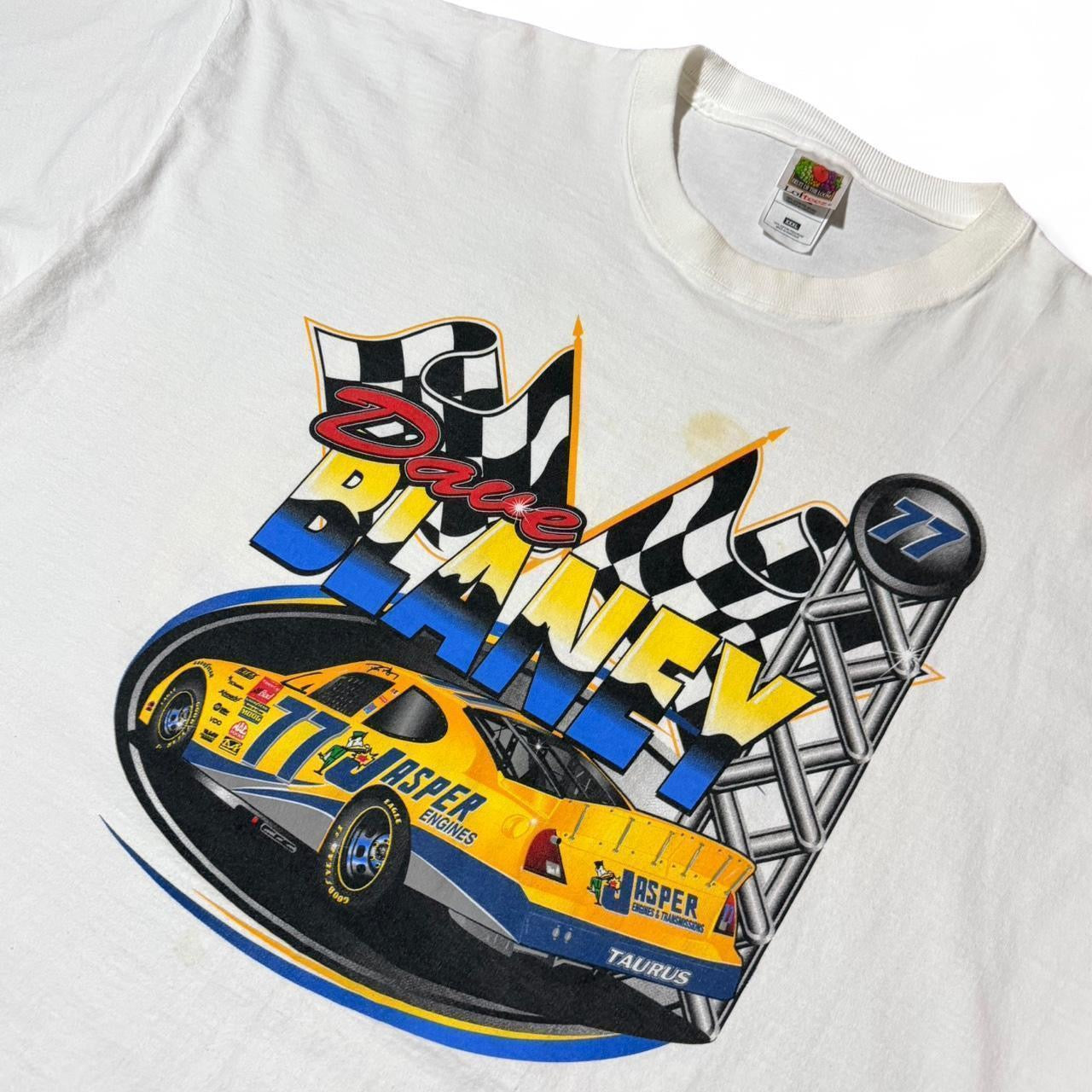 Y2K Dave Blaney Nascar Racing Double Sided Car/Auto Graphic T-shirt